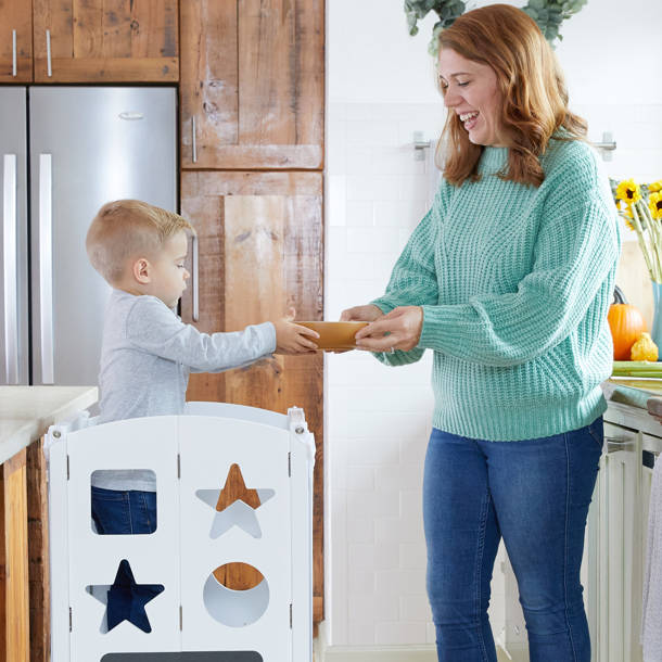 Guidecraft Contemporary Kitchen Helper Step Stool & Reviews Wayfair